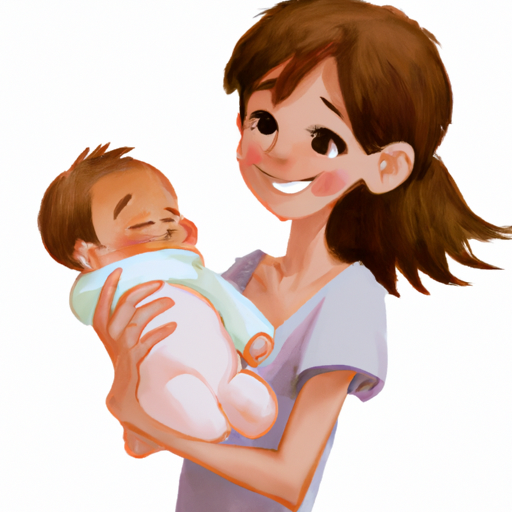 בייביסיטר חייכני מחזיק תינוק שמח, ממחיש את המטפלת האידיאלית למשפחה חדשה